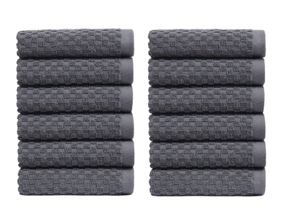 COTTON CRAFT- Euro Spa Set of 4 Luxury Waffle Weave Bath Towels, Oversized Pure Ringspun Cotton, 30 inch x 56 inch, White