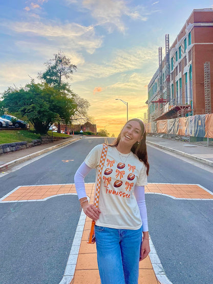 Tennessee Football Shirt for Women and Teens Game Day Fall Football Oversized Tee