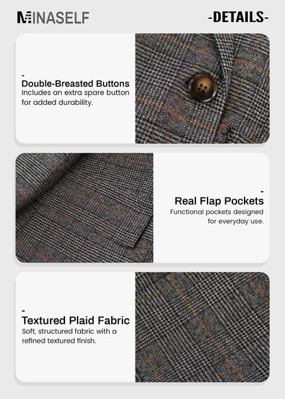 2026 Women's Fall Plaid Blazer Jacket