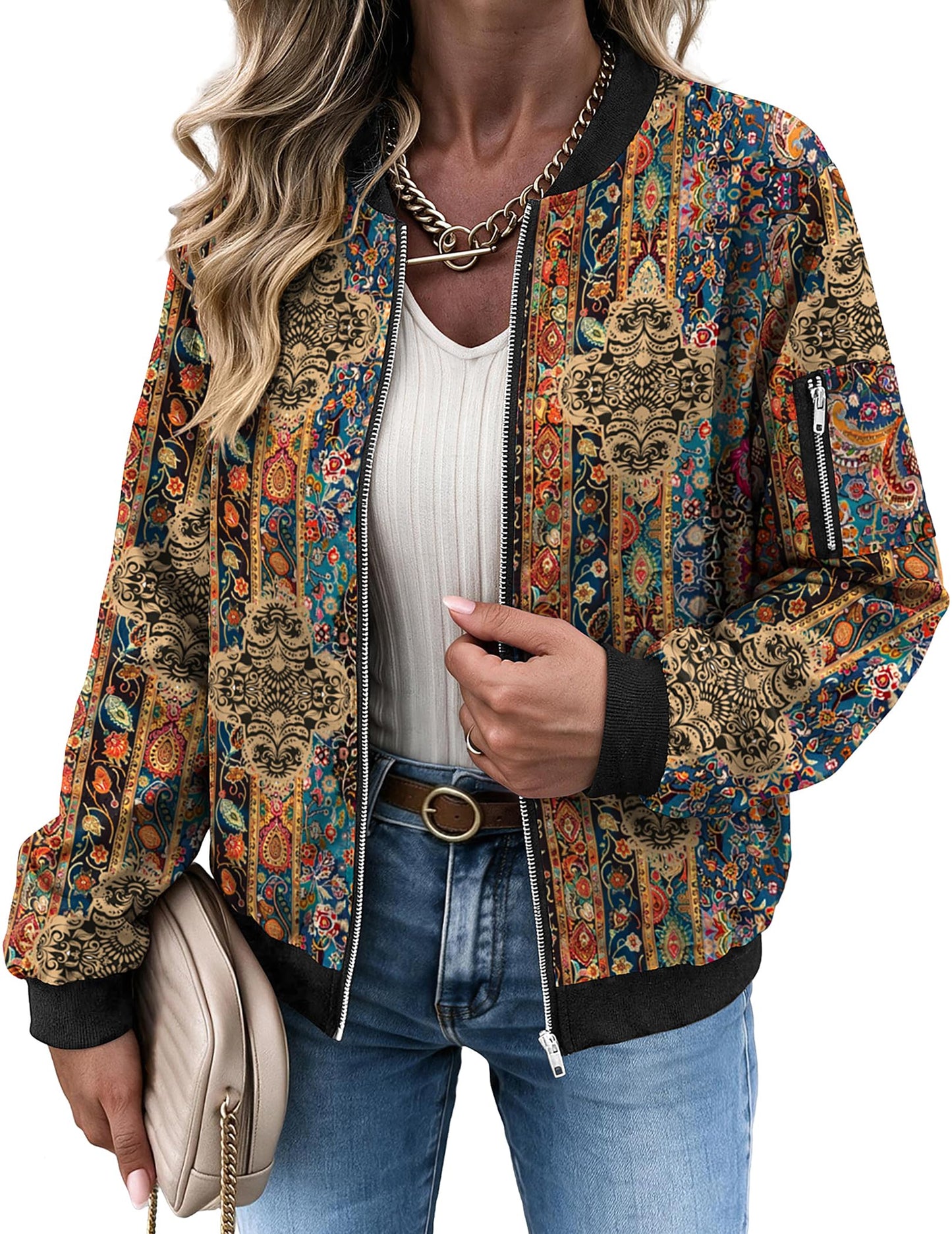 Zeagoo Women Bomber Jacket