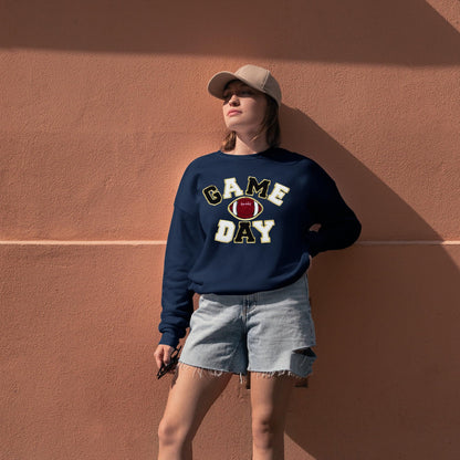 FLOYU Women Sunday Funday Sweatshirt Cute Football Graphic Pullover Game Day Weekend Tops Casual Football Season Shirt