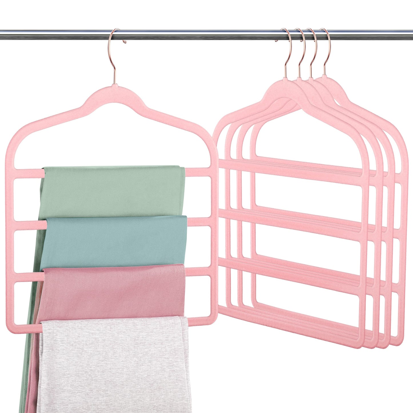 Velvet Pants Clothes Hanger Space Saving Non Slip Pants Shorts Hanger