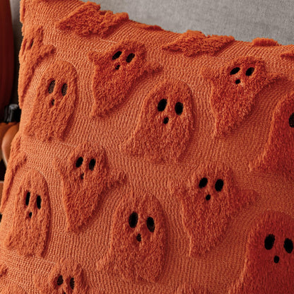 MIULEE Cute Ghost Halloween Pillow Covers 20x20 Inch Set of 2 White | Soft Plush Faux Fur Throw Pillows Spooky Fall Decorative Cushion Covers for Couch Sofa Bed Porch Living Room