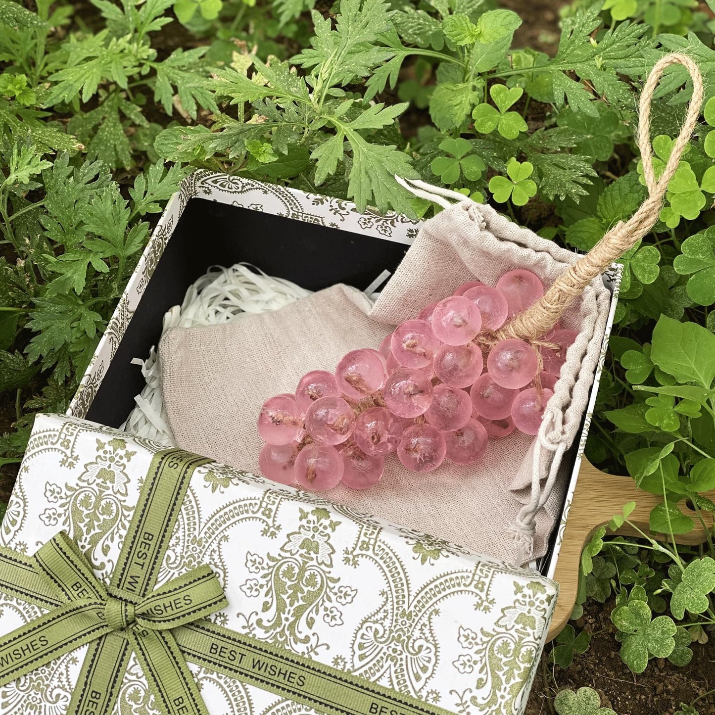 Grape Soap on a Rope with Gift Box
