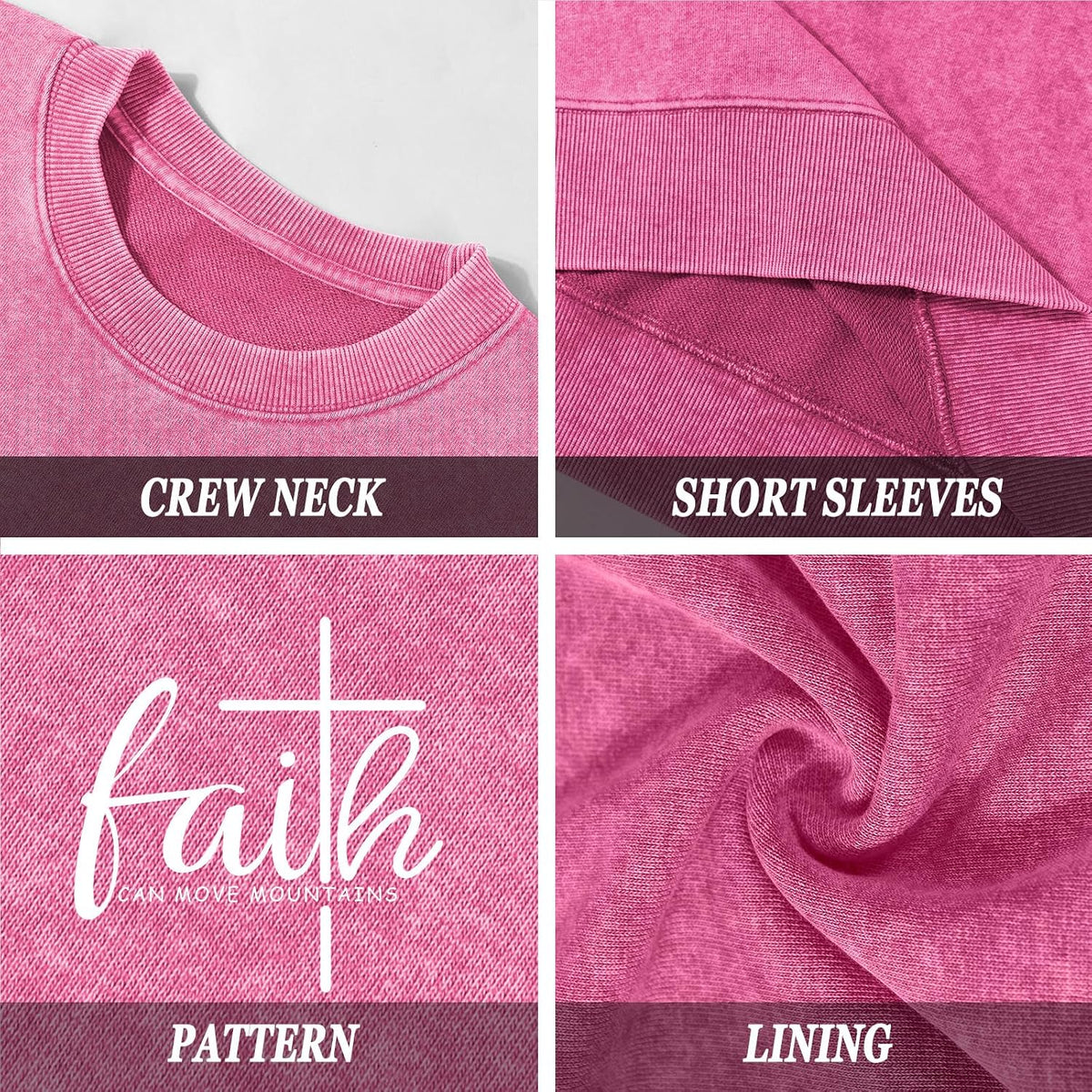 Christian Shirts for Women Faith Can Move Mountains