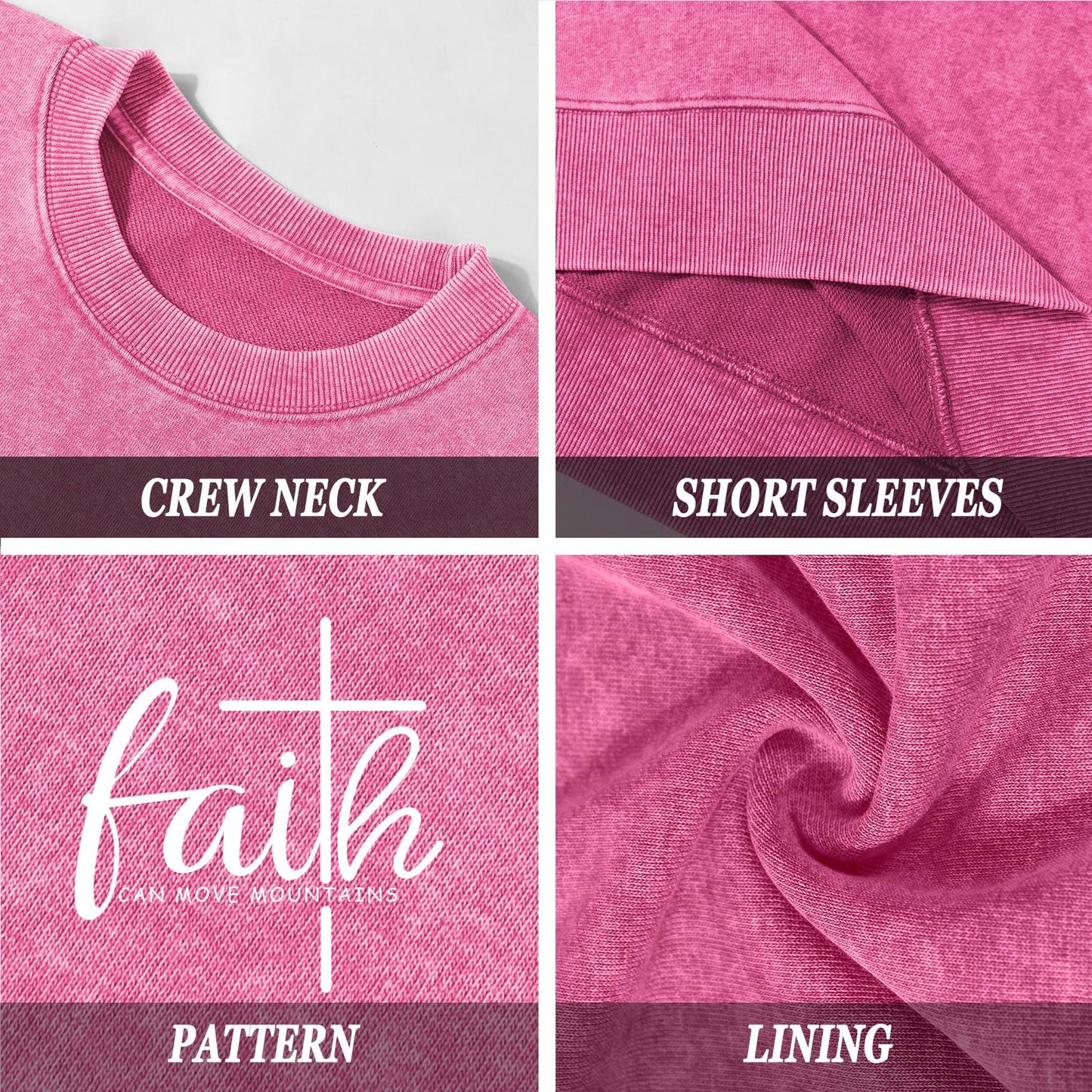 Christian Shirts for Women Faith Can Move Mountains