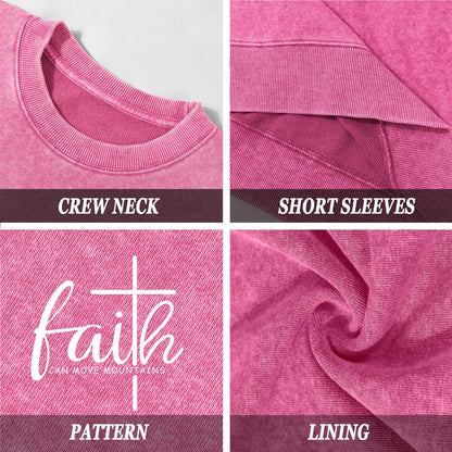 Christian Shirts for Women Faith Can Move Mountains