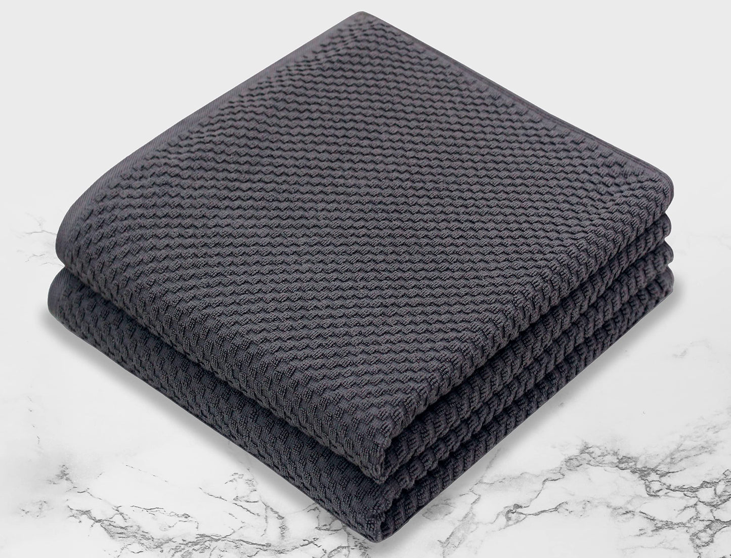 COTTON CRAFT- Euro Spa Set of 4 Luxury Waffle Weave Bath Towels, Oversized Pure Ringspun Cotton, 30 inch x 56 inch, White