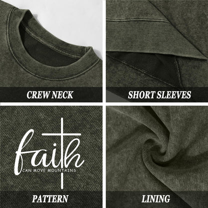 Christian Shirts for Women Faith Can Move Mountains