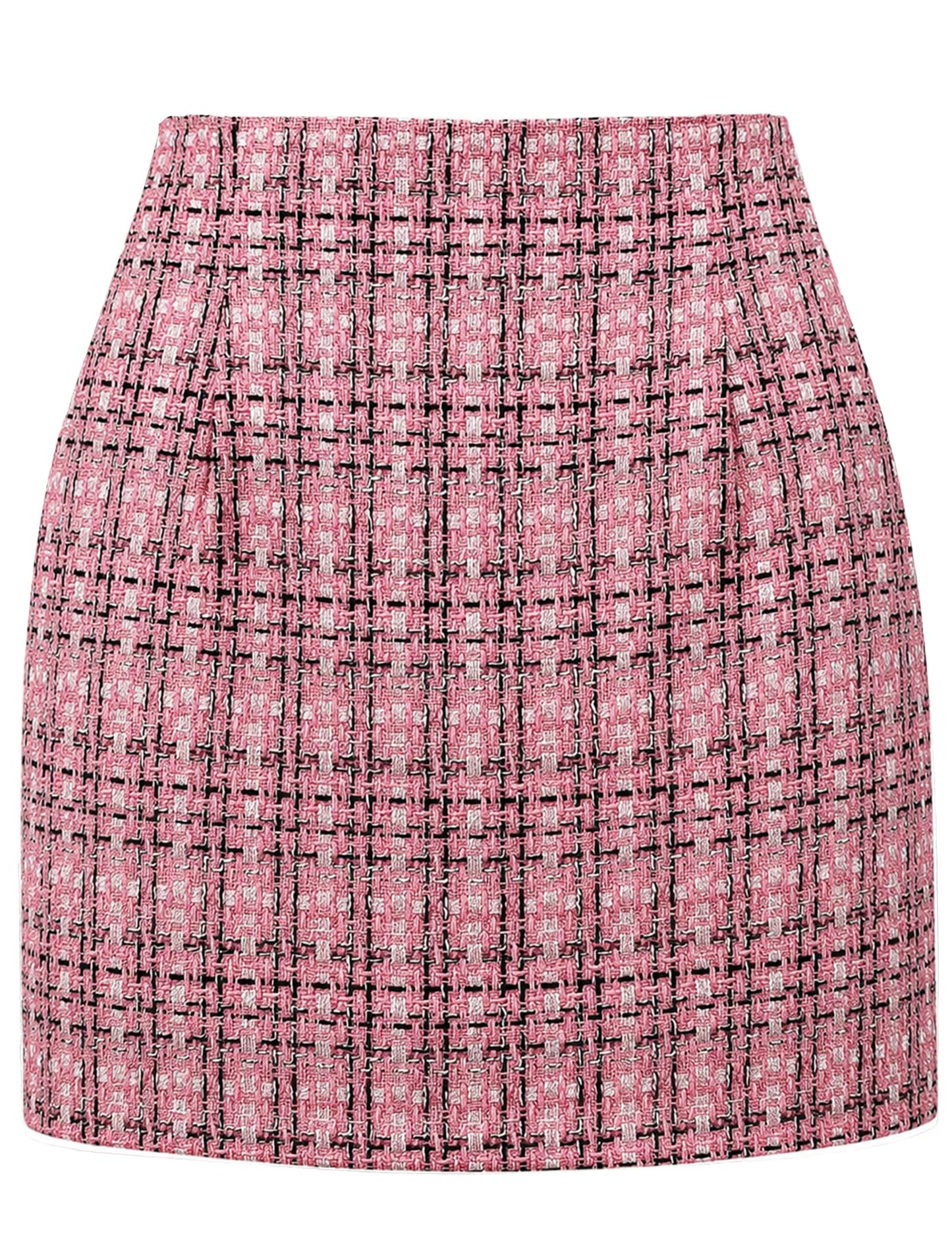 AURUZA Women's Plaid Pencil Mini Skirt