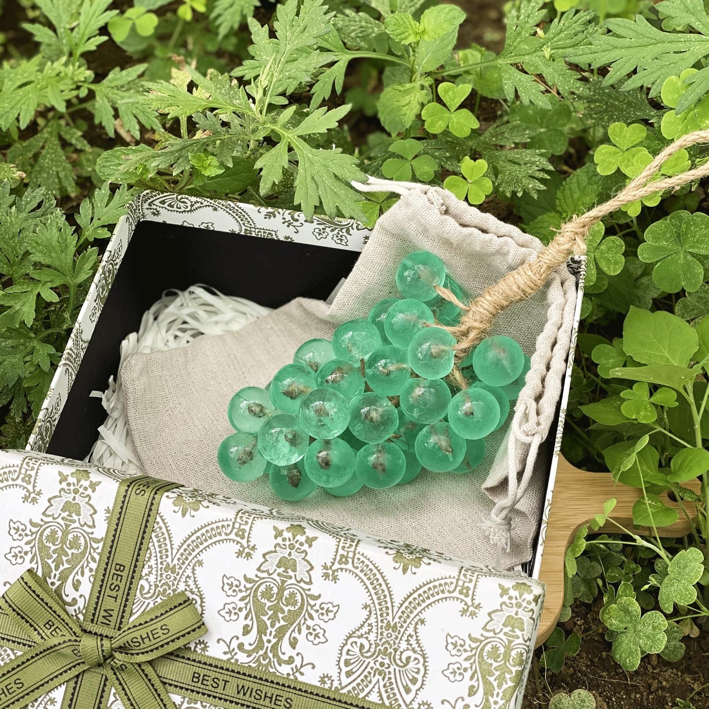 Grape Soap on a Rope with Gift Box
