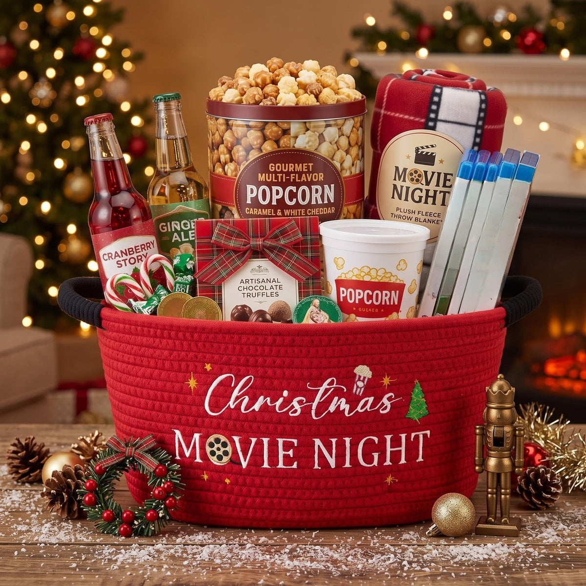 Yungyan Halloween Movie Night Supplies Snack Tray, Orange Gift Basket