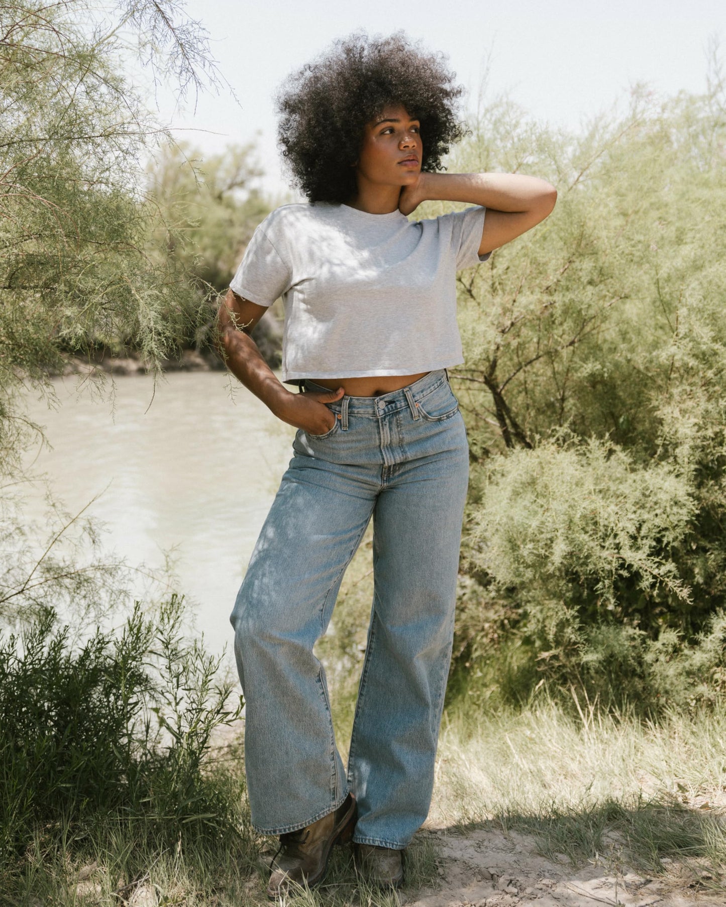 Cozy Earth Women's All Day Cropped Tee, 100% Cotton T-Shirt