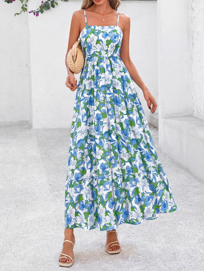 PRETTYGARDEN Women’s Boho Floral Striped Summer Maxi Dress
