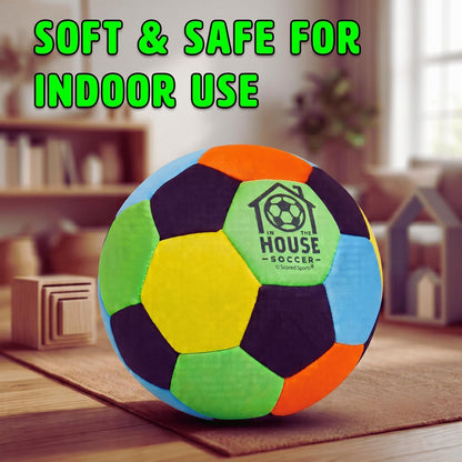 in The House Soccer Ball - Indoor Size 4 Padded Soccer Ball for Girls (Ages 3+), Boys (Ages 3+) & Adults - Bring Soccer Practice Home - Perfect for Juggling - Gift for Soccer Player