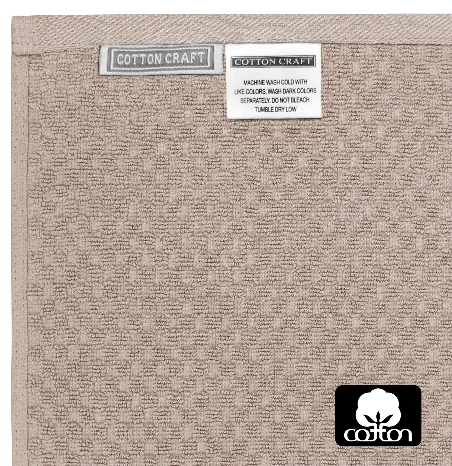 COTTON CRAFT- Euro Spa Set of 4 Luxury Waffle Weave Bath Towels, Oversized Pure Ringspun Cotton, 30 inch x 56 inch, White