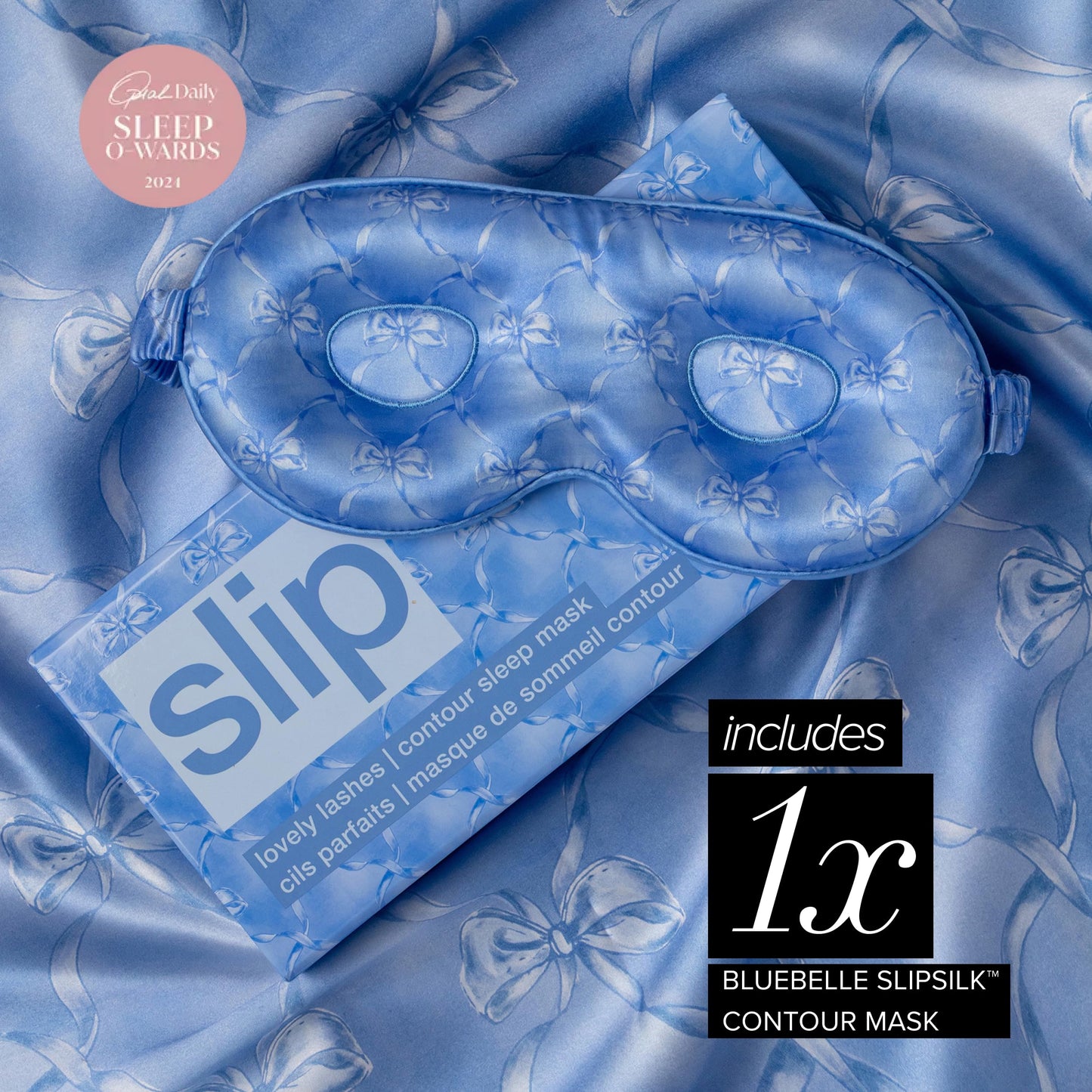 slip Pure Silk Contour Sleep Mask: Protect Your Delicate Lashes with Our Innovative, Lash-Friendly Design. Experience Uninterrupted Beauty Sleep with Slipsilk™ Comfort, 1 Contour Mask, Scarlet