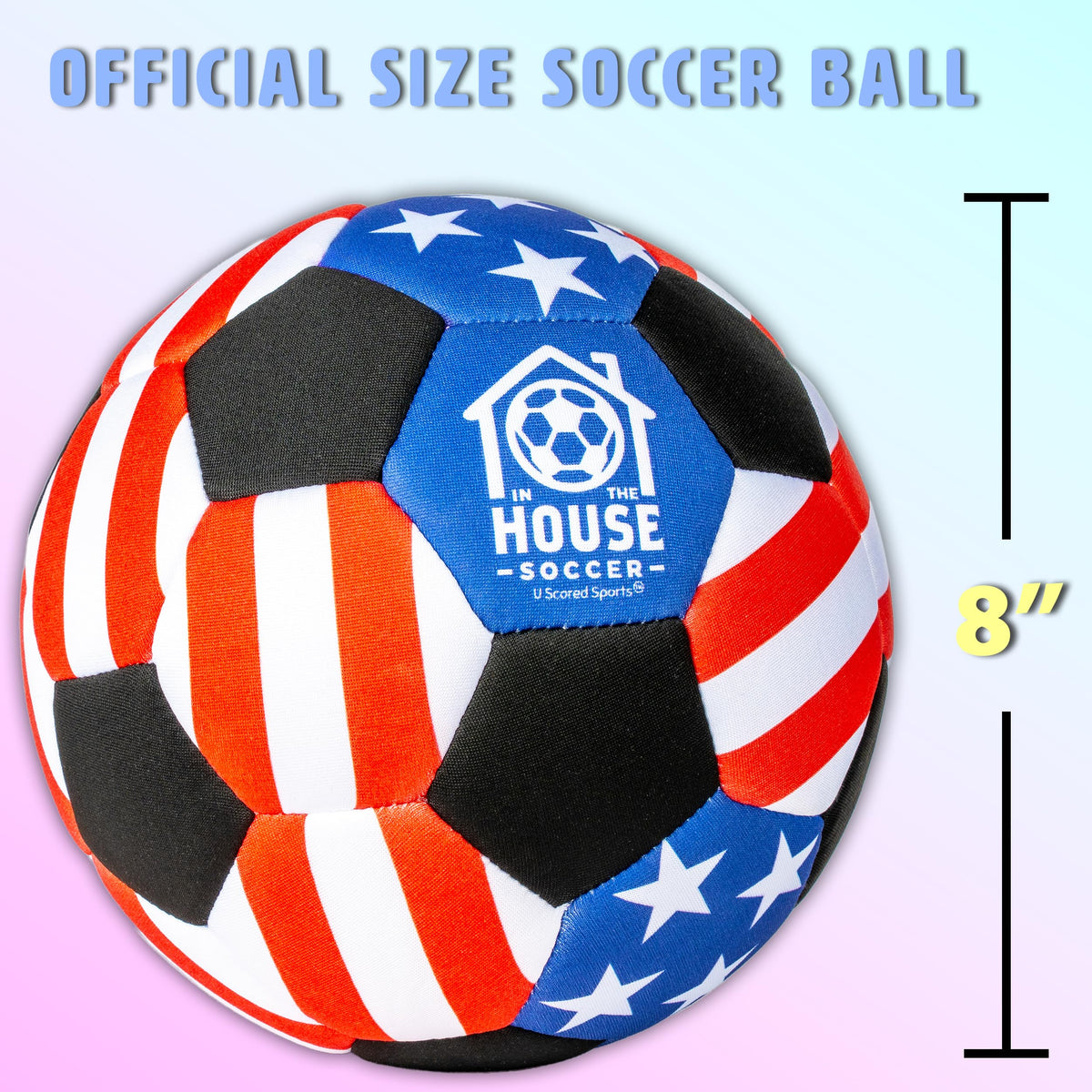 in The House Soccer Ball - Indoor Size 4 Padded Soccer Ball for Girls (Ages 3+), Boys (Ages 3+) & Adults - Bring Soccer Practice Home - Perfect for Juggling - Gift for Soccer Player