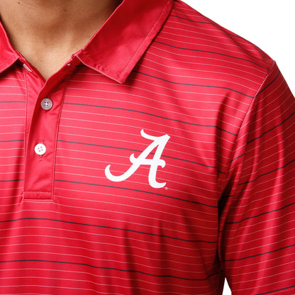 FOCO NCAA Mens NCAA College Team Logo Striped Polyester Polo Short Sleeve Shirt