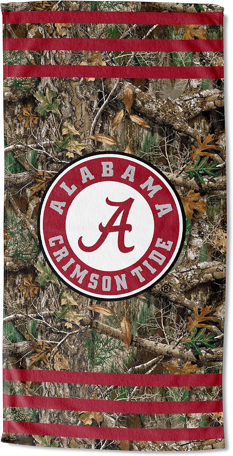 Northwest NCAA Alabama Crimson Tide Unisex-Adult Beach Towel, 30" x 60", Stripes