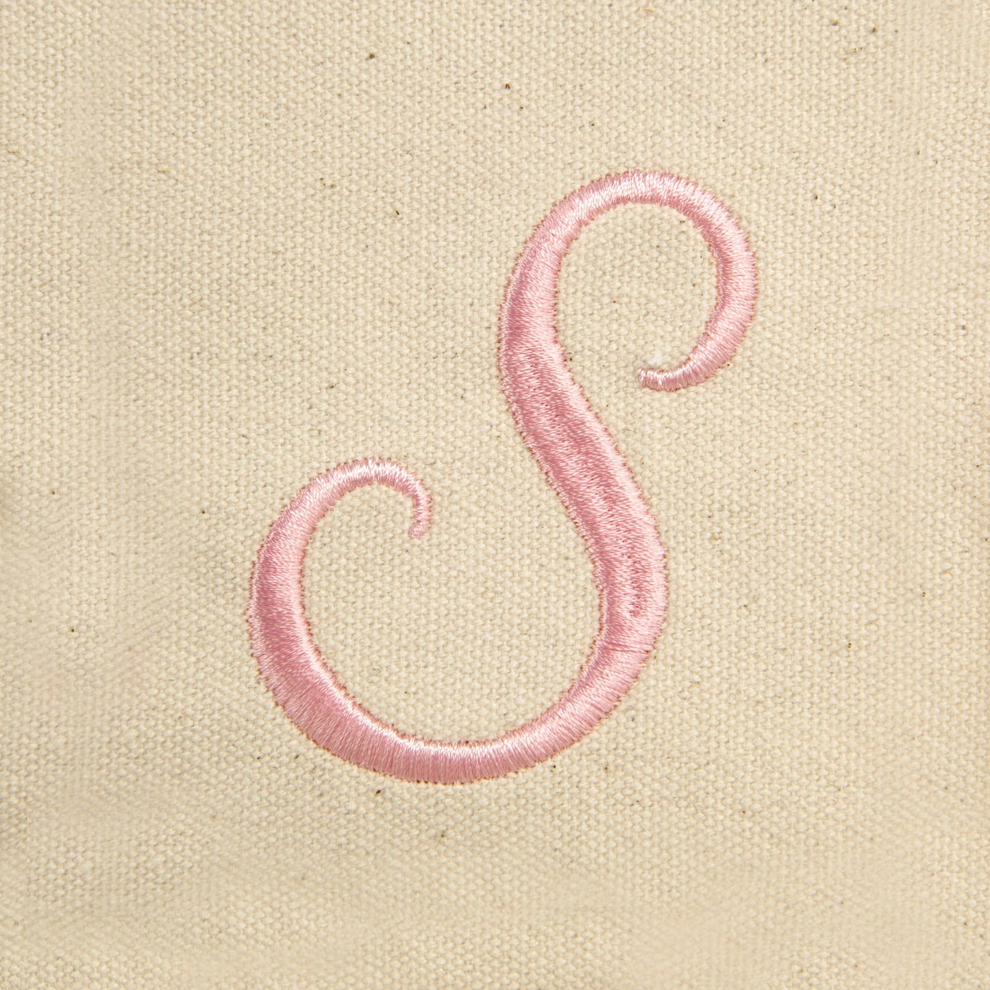 Dalix Women's Cotton Canvas Tote Bag Large Shoulder Bags Pink Monogram a - Z | Large