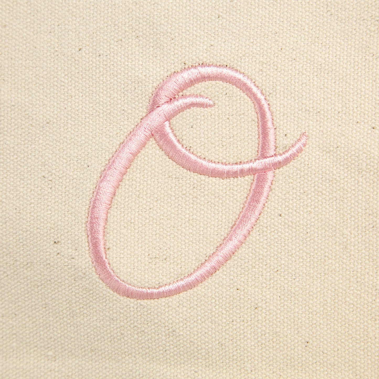Dalix Women's Cotton Canvas Tote Bag Large Shoulder Bags Pink Monogram a - Z | Large