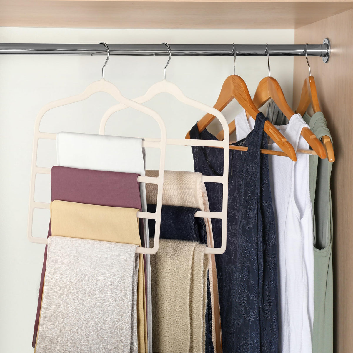 Velvet Pants Clothes Hanger Space Saving Non Slip Pants Shorts Hanger