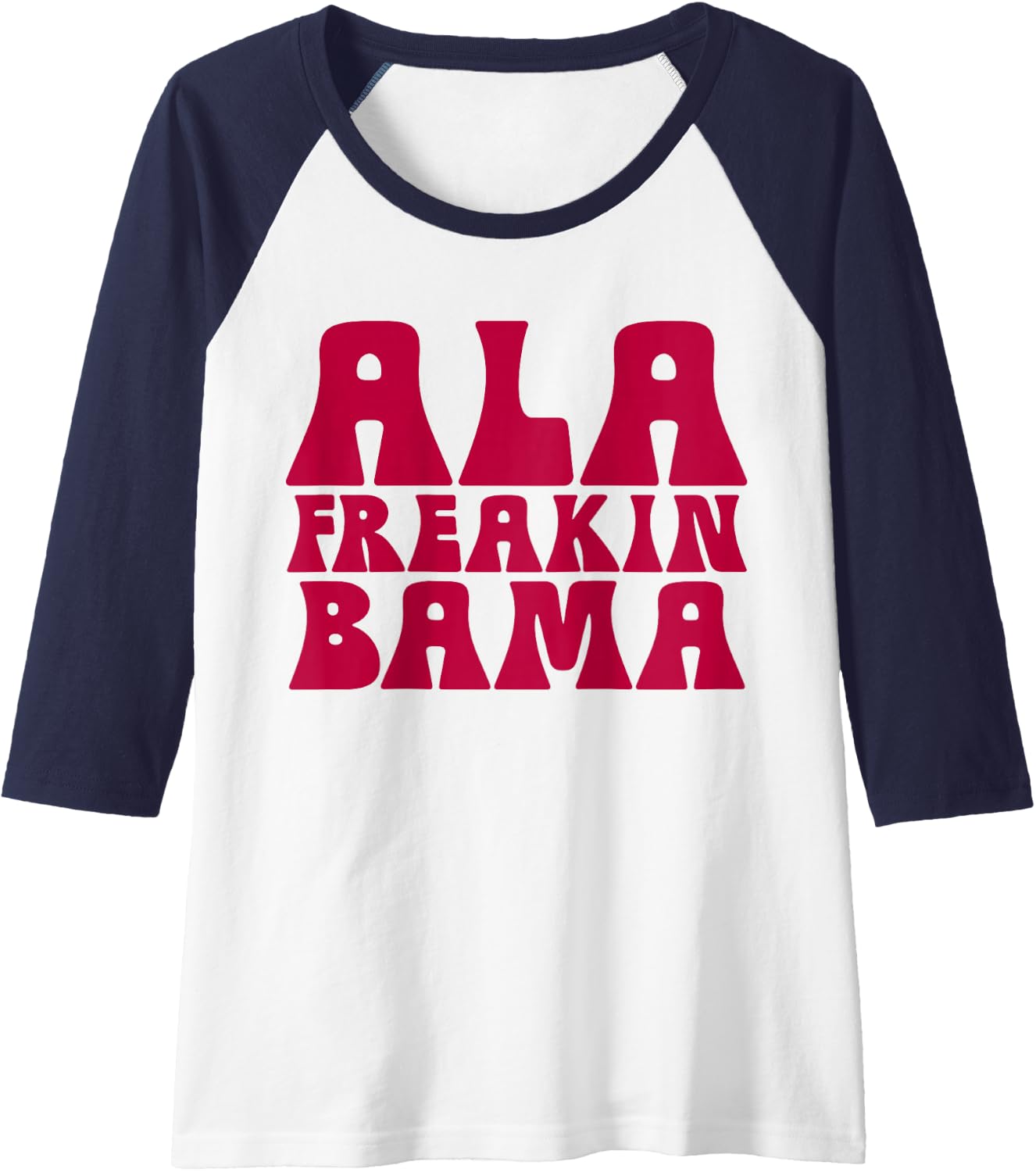 Ala Freakin' Bama - Awesome Alabama Pun Gifts Raglan Baseball Tee