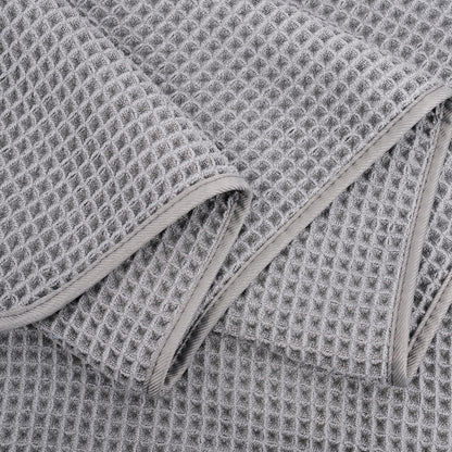 POLYTE 430 GSM Microfiber Oversize Quick Dry Lint Free Bath Towel, 60 x 30 in, 4 Pack (Waffle Weave)