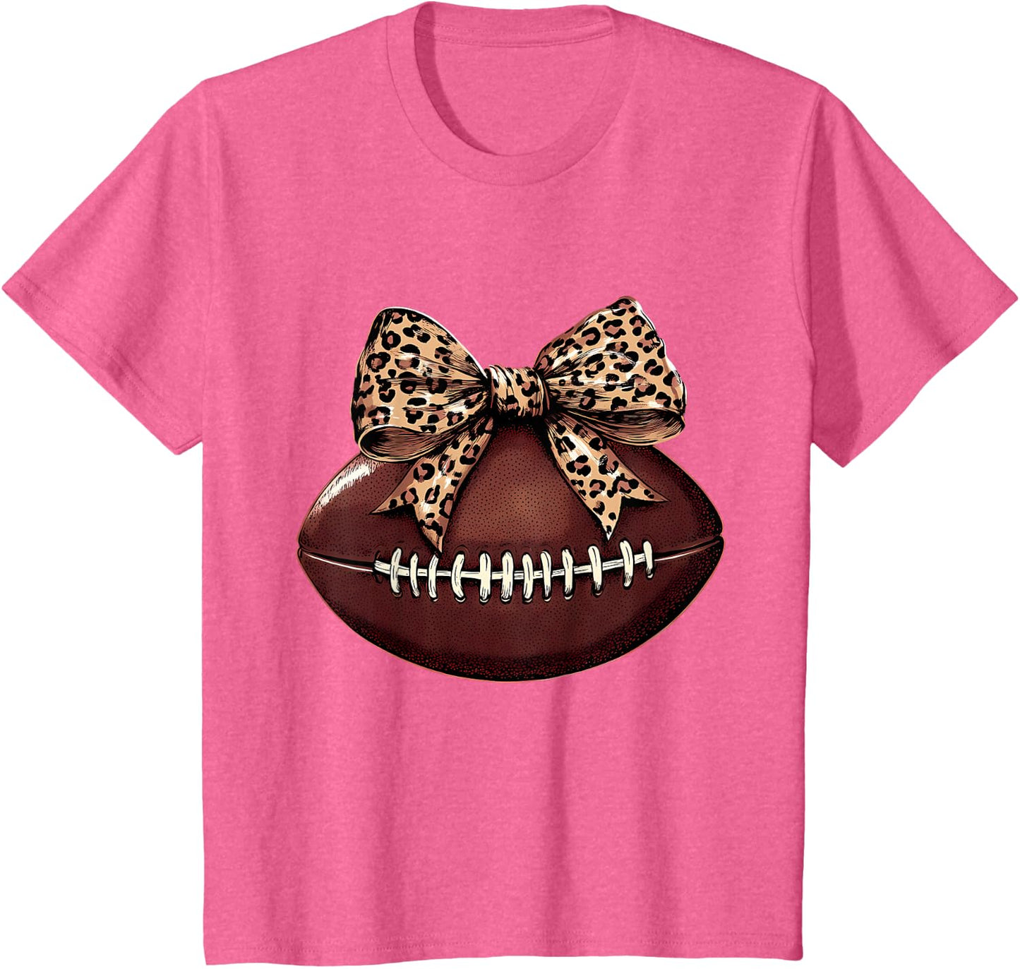 Football Coquette Bow Football Bow Cute Football Mom T-Shirt