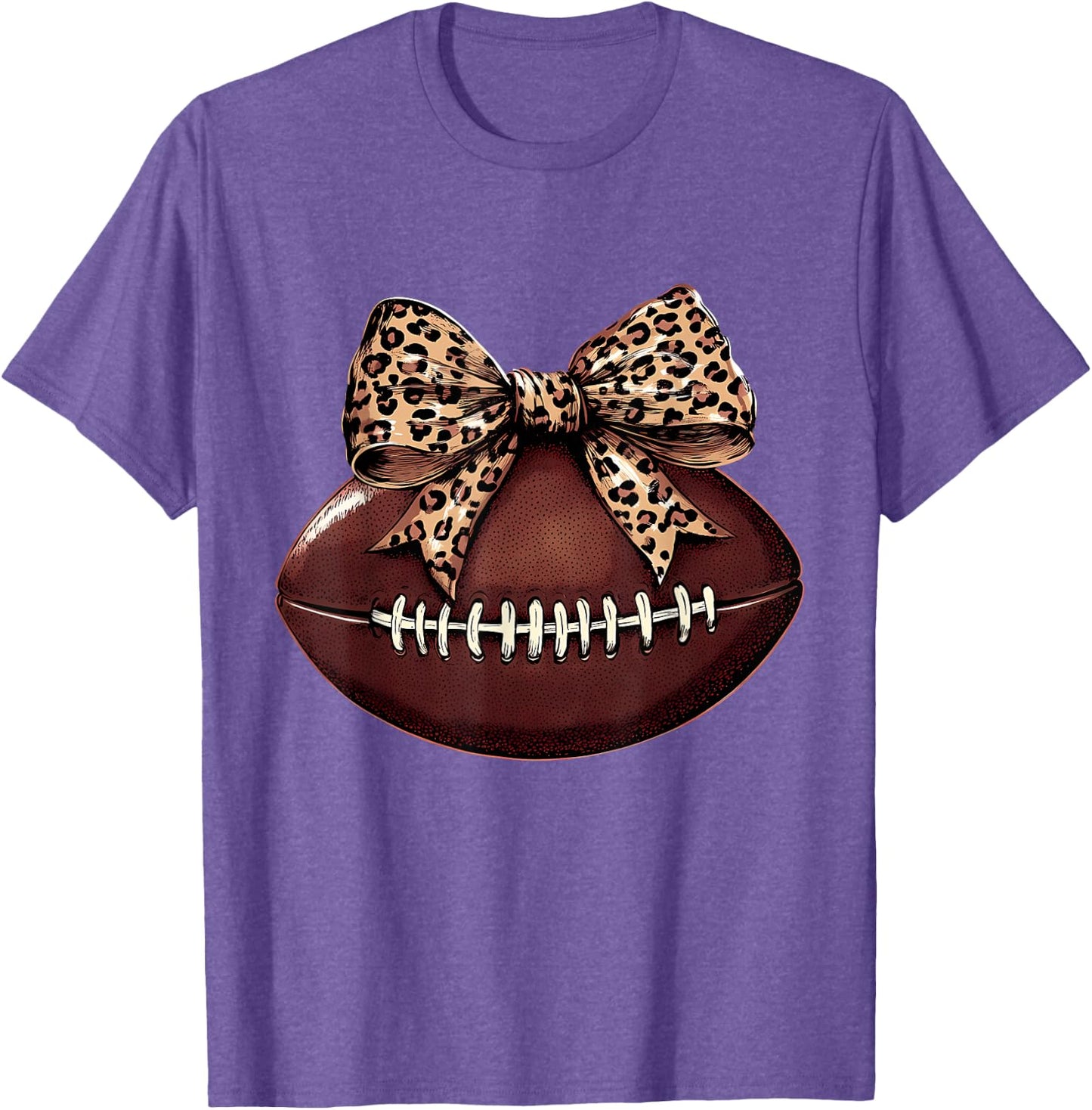 Football Coquette Bow Football Bow Cute Football Mom T-Shirt