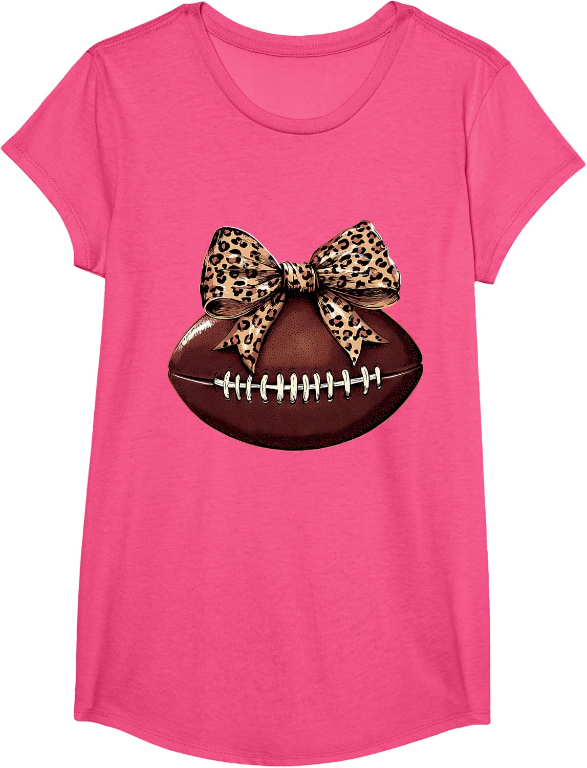 Football Coquette Bow Football Bow Cute Football Mom T-Shirt