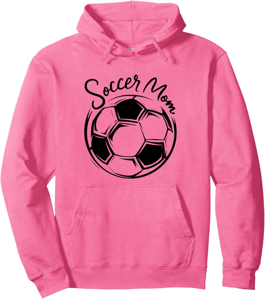 Soccer Mom Proud Football Mothers Game Day Sporty Moms Pullover Hoodie