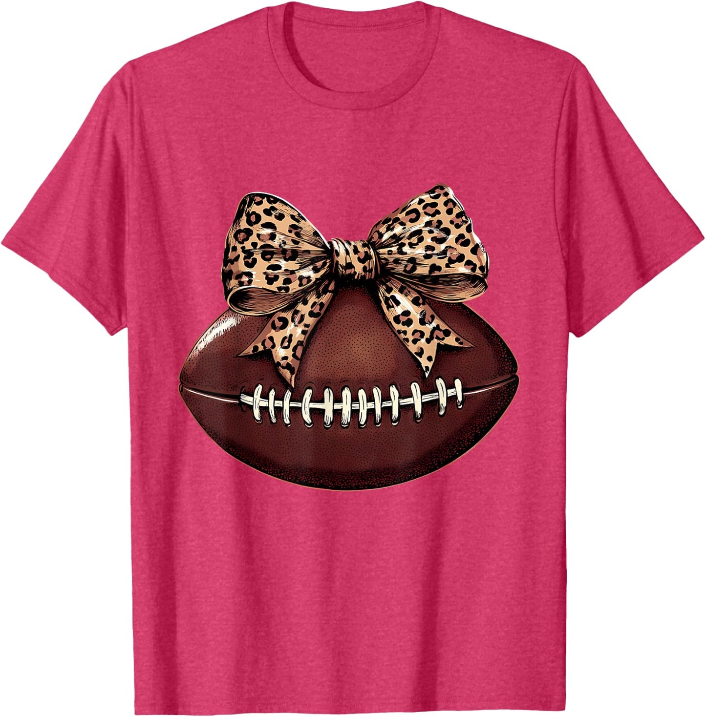 Football Coquette Bow Football Bow Cute Football Mom T-Shirt