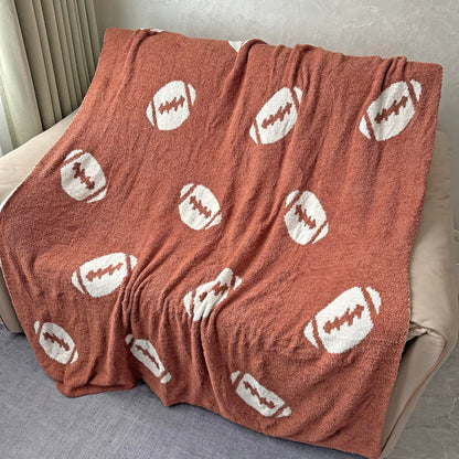Cozy Baseball Pattern Blanket Perfect Lightweight Bedding for Adults, Soft, Warm, and Plush Soccer Sports Blanket Great for Bed Sofa (Baseball-Red, 51"x63")