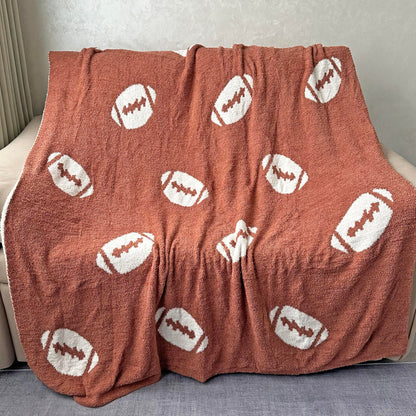 Cozy Baseball Pattern Blanket Perfect Lightweight Bedding for Adults, Soft, Warm, and Plush Soccer Sports Blanket Great for Bed Sofa (Baseball-Red, 51"x63")