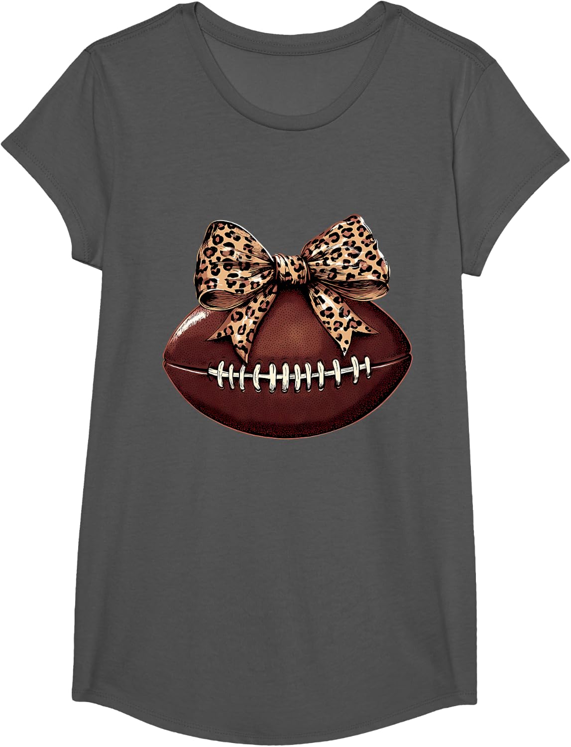 Football Coquette Bow Football Bow Cute Football Mom T-Shirt