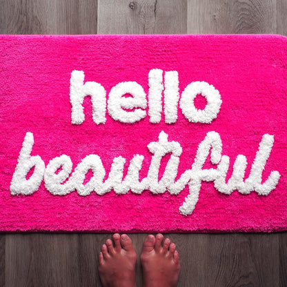 Evovee Hello Beautiful Bath Mat
