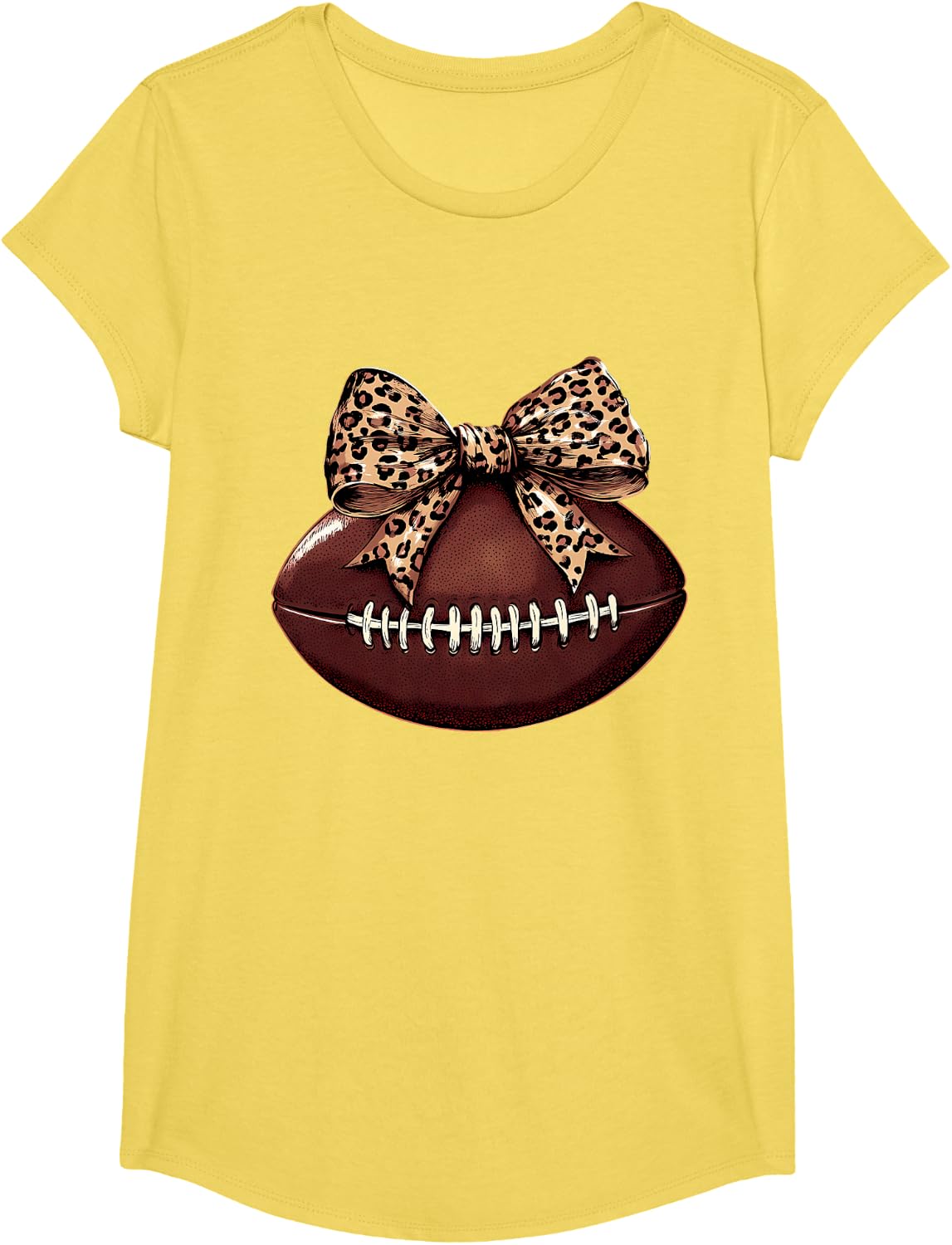 Football Coquette Bow Football Bow Cute Football Mom T-Shirt
