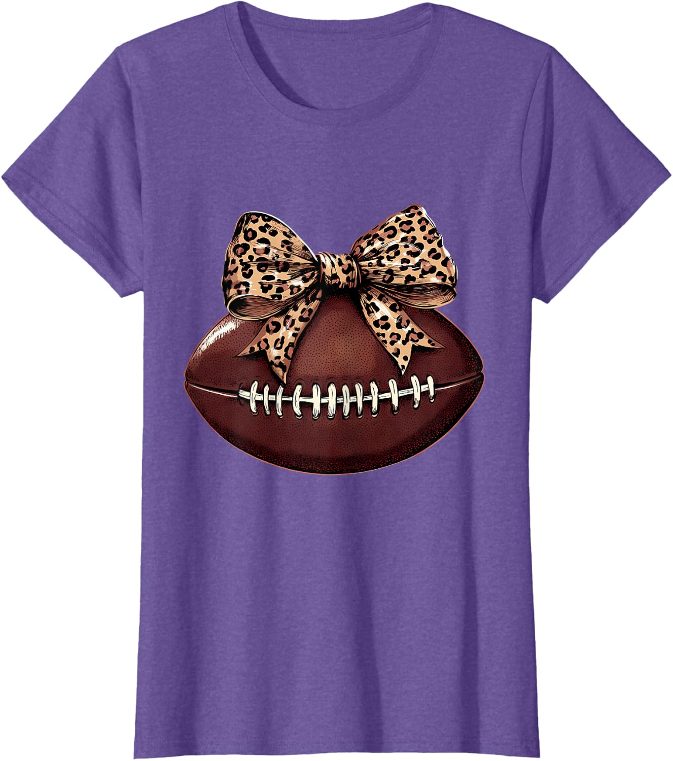Football Coquette Bow Football Bow Cute Football Mom T-Shirt