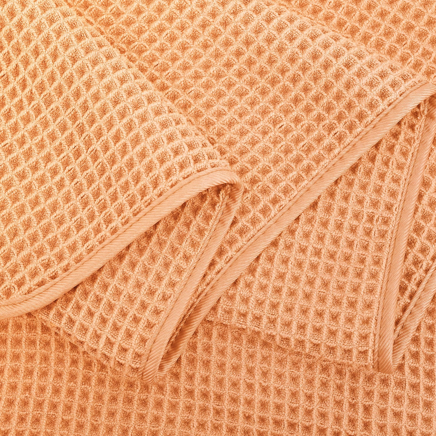 POLYTE 430 GSM Microfiber Oversize Quick Dry Lint Free Bath Towel, 60 x 30 in, 4 Pack (Waffle Weave)