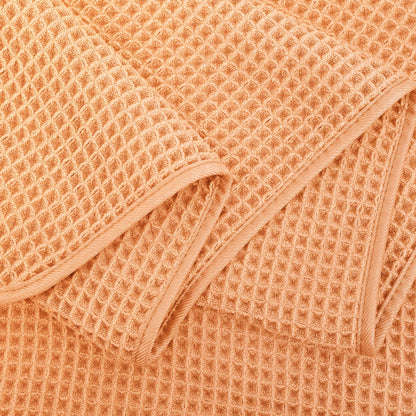 POLYTE 430 GSM Microfiber Oversize Quick Dry Lint Free Bath Towel, 60 x 30 in, 4 Pack (Waffle Weave)