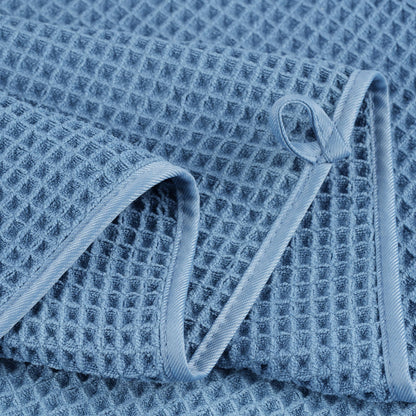 POLYTE 430 GSM Microfiber Oversize Quick Dry Lint Free Bath Towel, 60 x 30 in, 4 Pack (Waffle Weave)