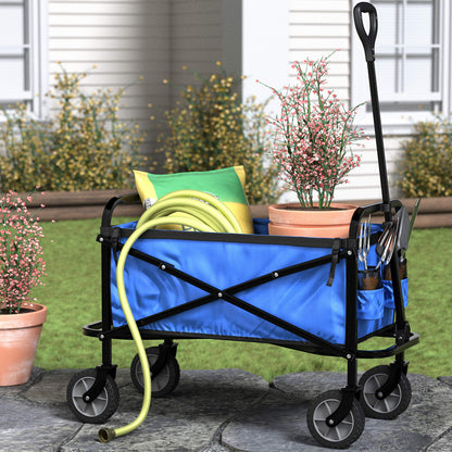 Amazon Basics Collapsible Heavy Duty Utility Wagon for Outdoor Sports, Camping, Garden, and Shopping, 265 Pounds Capacity, 27.6 x 40.9 x 20 inches, Black