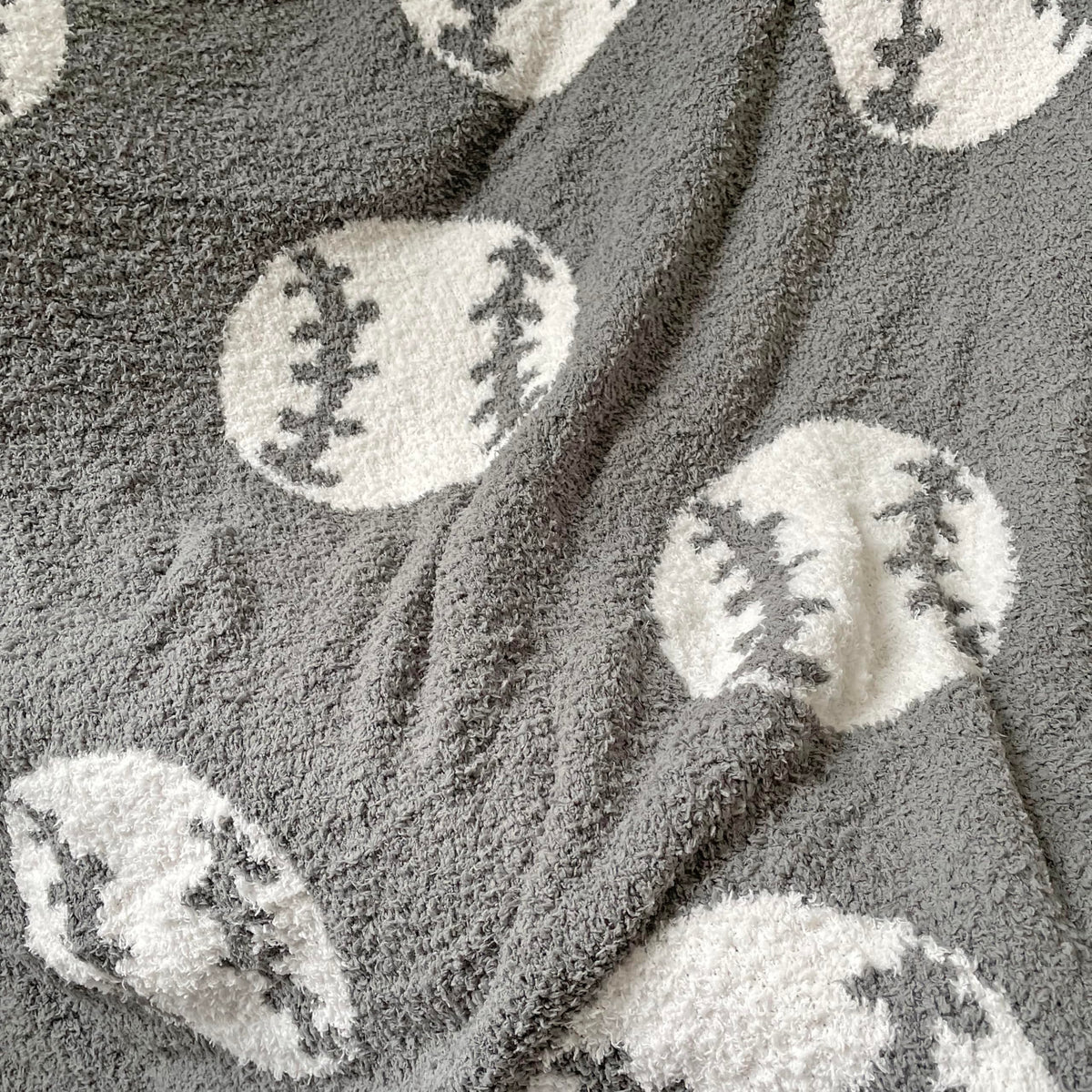 Cozy Baseball Pattern Blanket Perfect Lightweight Bedding for Adults, Soft, Warm, and Plush Soccer Sports Blanket Great for Bed Sofa (Baseball-Red, 51"x63")