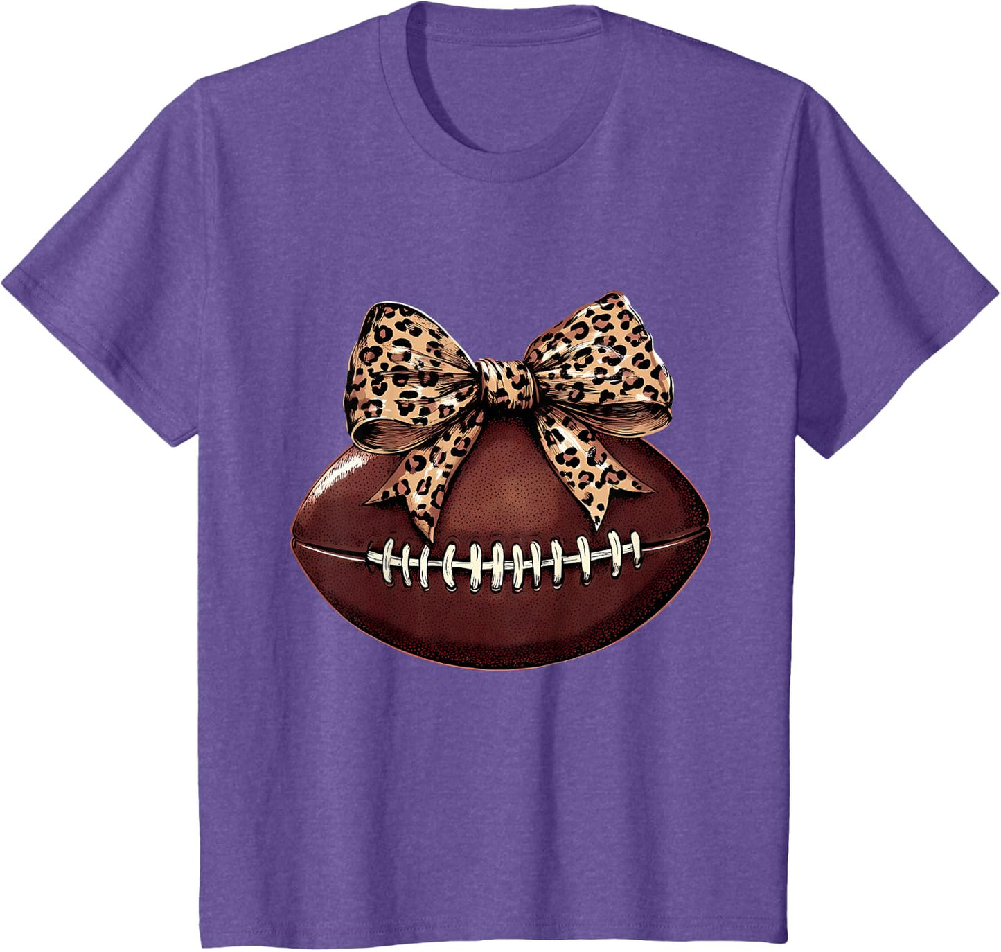 Football Coquette Bow Football Bow Cute Football Mom T-Shirt