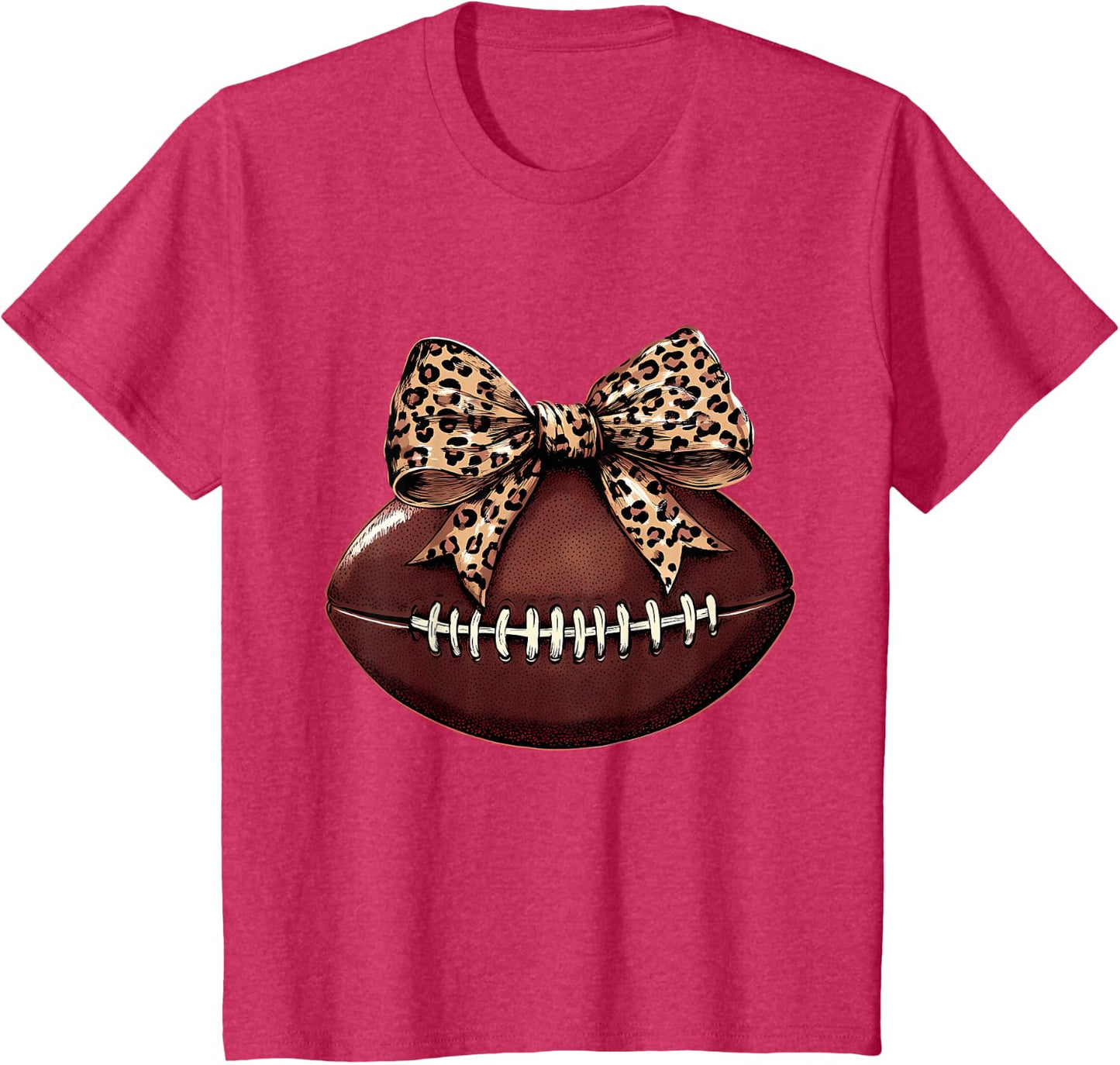 Football Coquette Bow Football Bow Cute Football Mom T-Shirt