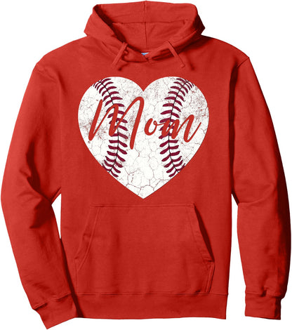 Baseball Mommy Mom Mama Women Wife Pullover Hoodie