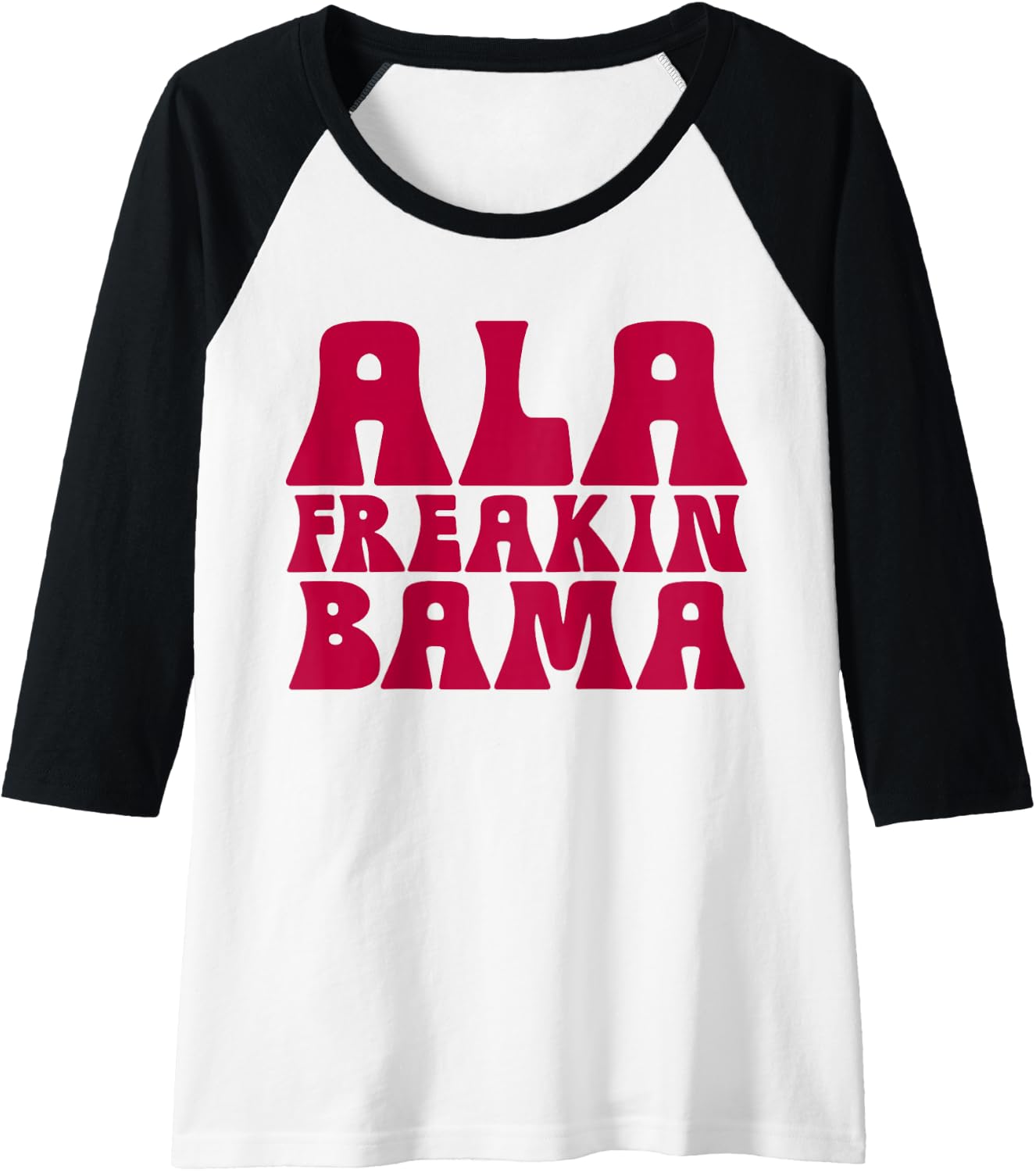 Ala Freakin' Bama - Awesome Alabama Pun Gifts Raglan Baseball Tee