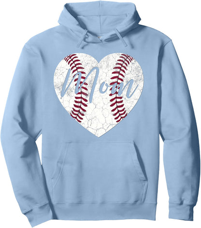 Baseball Mommy Mom Mama Women Wife Pullover Hoodie